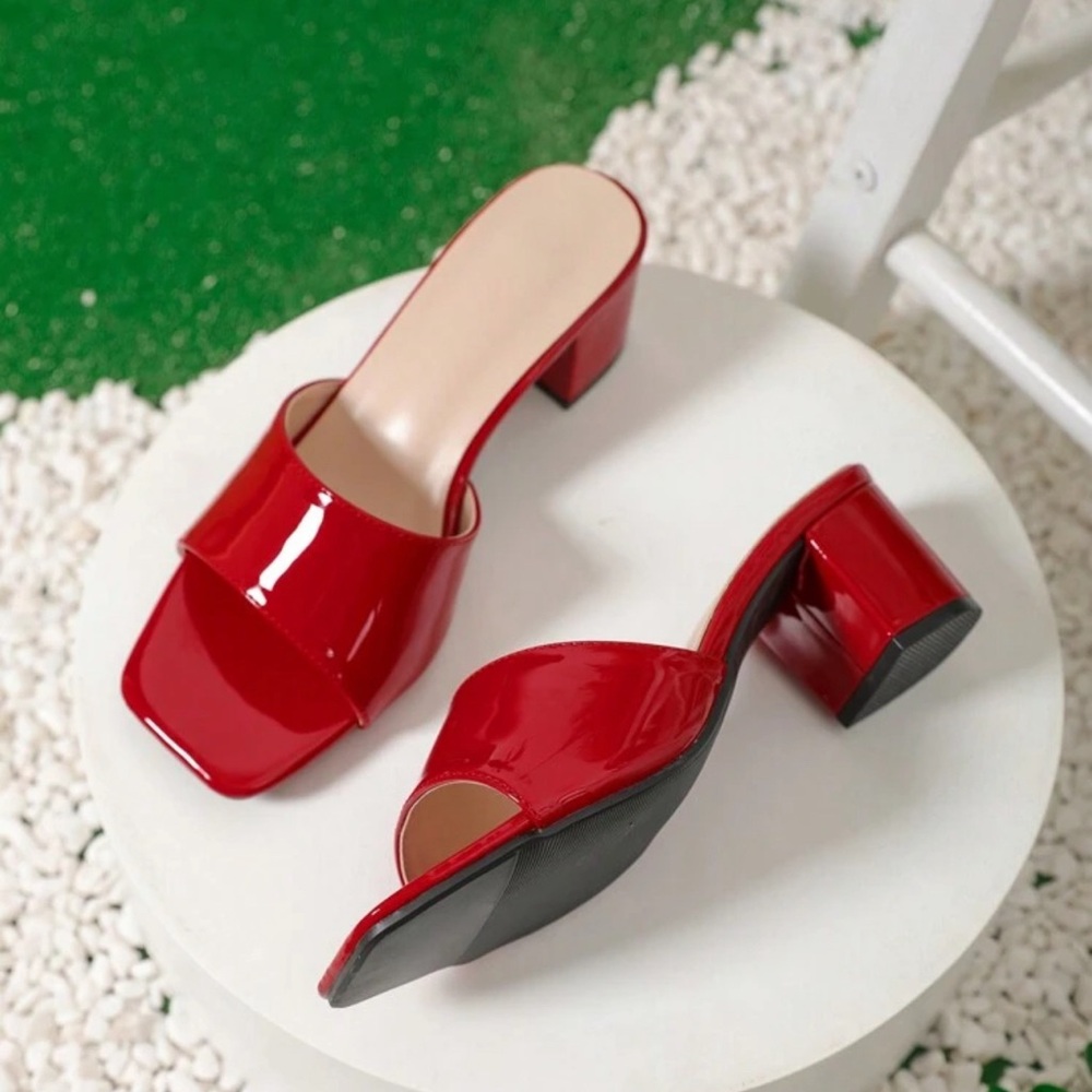 Red High Heel Sandals